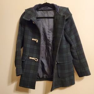 Uniqlo plaid duffle coat (XS)